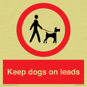 Keep dogs on leads